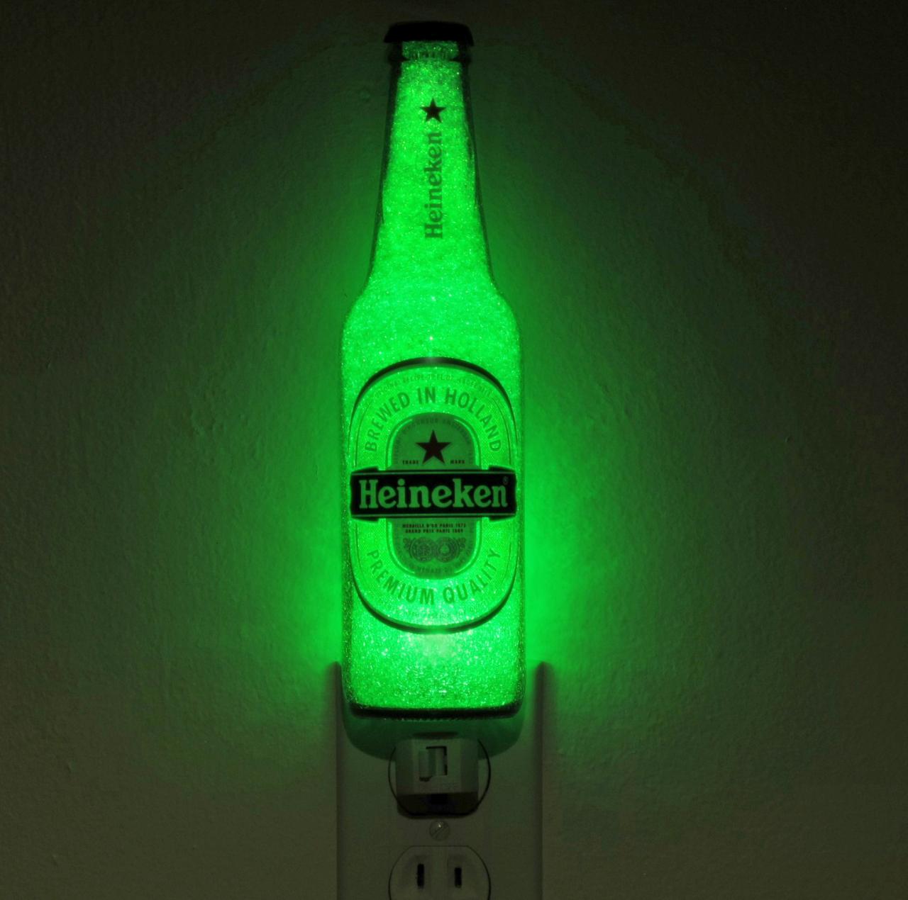 7oz Heineken Jumbo Night Light / Accent Lamp VIDEO DEMO Eco LED