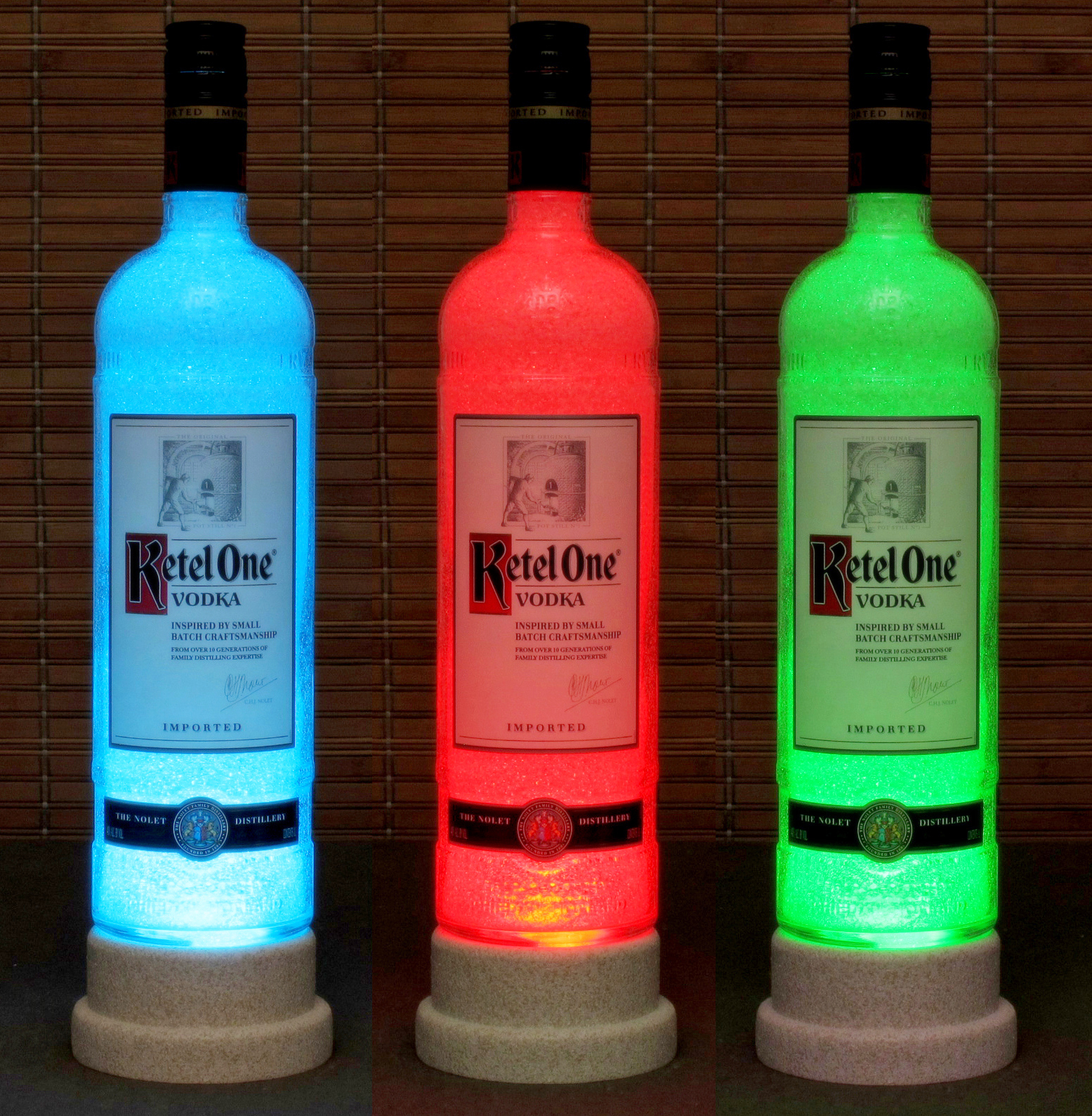 Ketel One Vodka Color Changing LED Remote Controlled Bottle Lamp/Bar